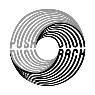 Push Back Swirl Text T-Shirt