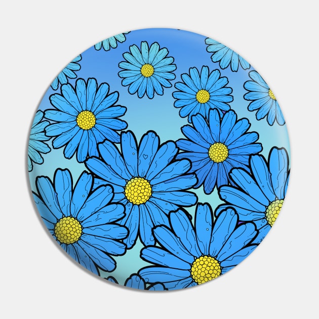 blue daisy marguerite Pin by weilertsen