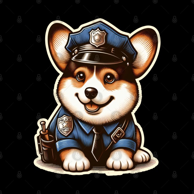 Corgi Police by k9-tee