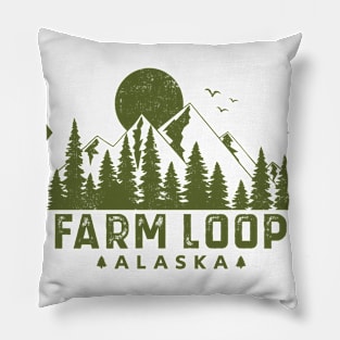 Farm Loop Alaska Mountain Souvenir Pillow