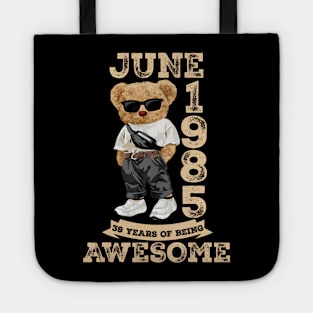 39 Years Of Being Awesome June 1985 Cool 39Th Birthday Tote