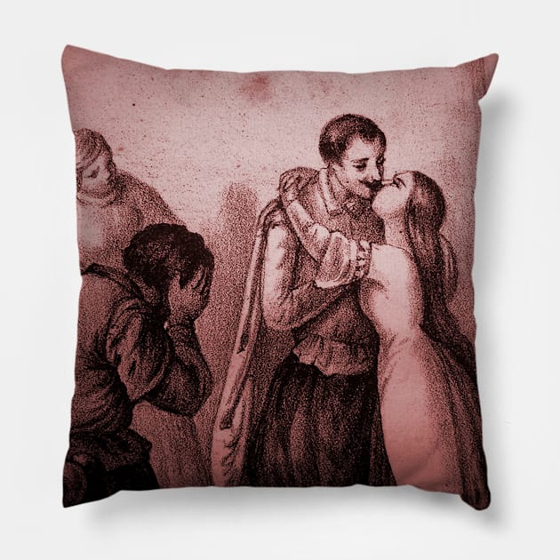 Vintage Cheater Antique Engraving Pillow by chilangopride