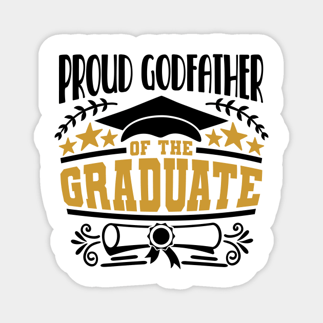 Proud Godfather Of The Graduate Graduation Gift Magnet by PurefireDesigns