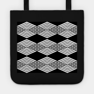 Abstract geometric pattern - black and white. Tote