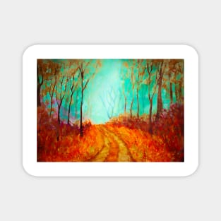 Autumn Forest path Magnet