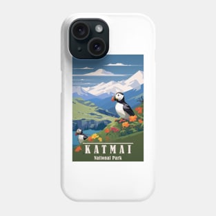 Katmai National Park Travel Poster Phone Case