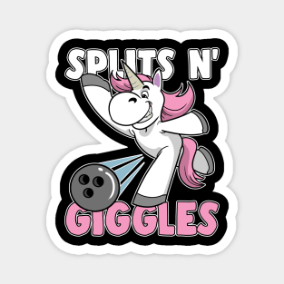 Splits n' Giggles Unicorn Bowling Bowler Magnet