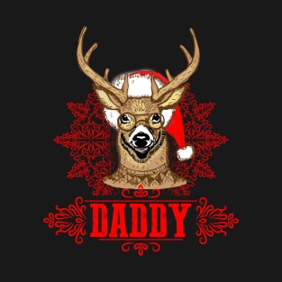 Christmas Deer Daddy Reindeer Father T-Shirt