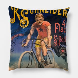 Rochet Schneider France Vintage Poster 1890 Pillow