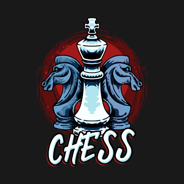 Chess Knight & King Chess Players by Foxxy Merch