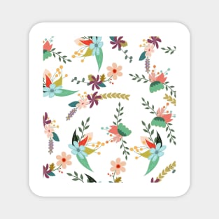 Flower and Leaf Pattern Design Magnet
