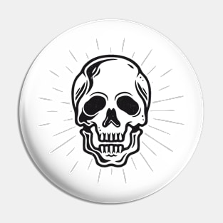 Skull Retro Tattoo Art Style Pin