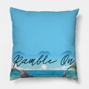 Ramble On Classic Rock Lyrics Ocean Beach Pillow