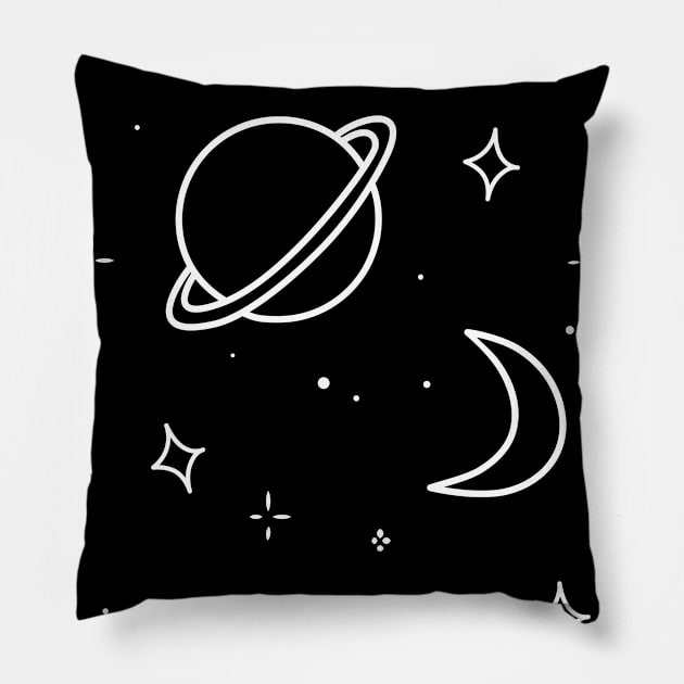 Space within you Pillow by Pink Pastel