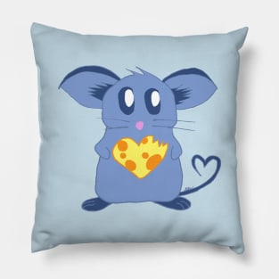 Cute Mouse With Cheese Heart Pillow