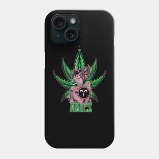 Aries Weed Shirt, Zodiac Cannabis, Aries Marijuana Shirt, Aries Gift, Aries Zodiac tee, Aries tee, zodiac birthday gift Phone Case