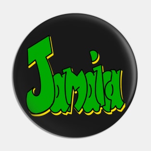 Jamaicans JA Reggae Rasta Ska Rocksteady dub band Vintage Retro rustic with Jamaican flag colours colors Jamaica Pin