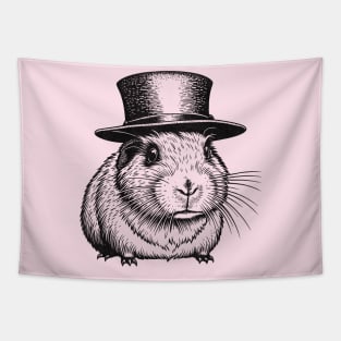 Guinea Pig Love - Cute Guinea Pig wearing a hat Tapestry