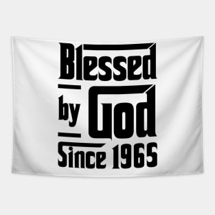 Blessed By God Since 1965 58th Birthday Tapestry