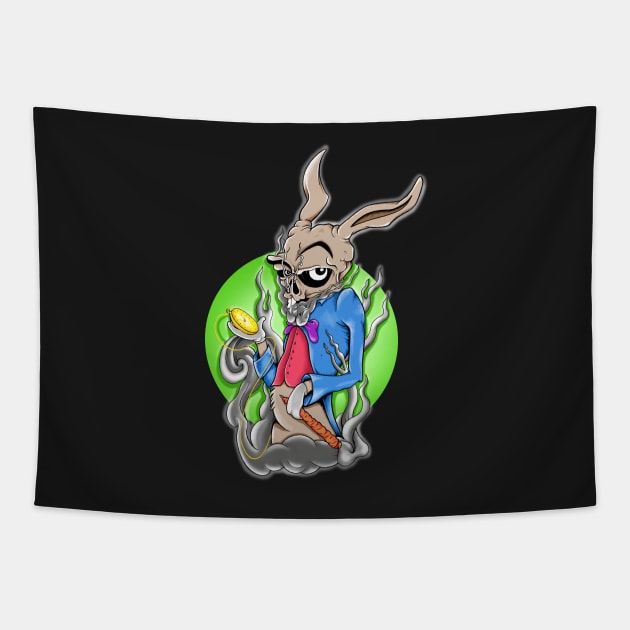 Rabbit from hell Tapestry by VicInFlight