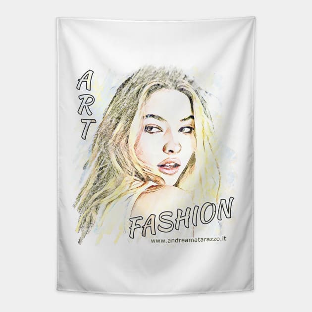 Madelyn Fashion Art Tapestry by Andrea Matarazzo