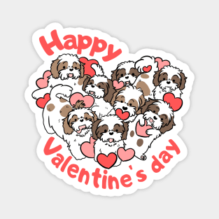 Happy valentines day cute shih tzu heart gift for valentines day Magnet