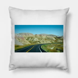 Winding Through The Badlands Pillow