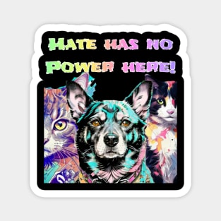 The Gang - No Hate! Teal Magnet