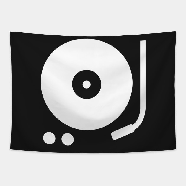 Minimal Vinyl Record Player Tapestry by MeatMan