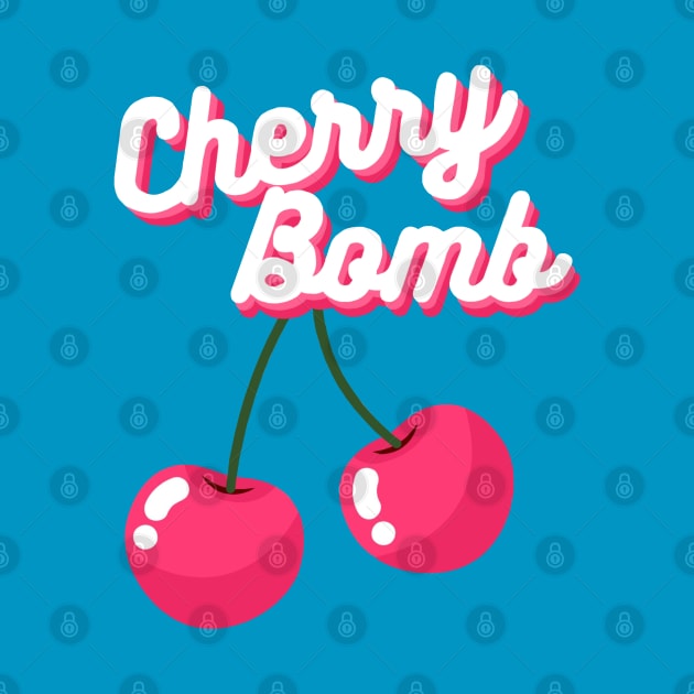 Cherry Bomb Runaways Cute Pop Art Band Music 90's by PeakedNThe90s