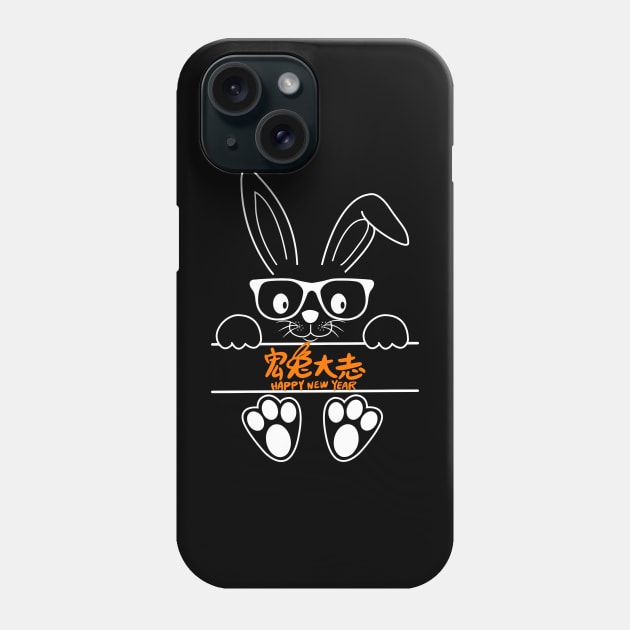 Happy New Year - Year Of The Rabbit 2023 Phone Case by Gendon Design