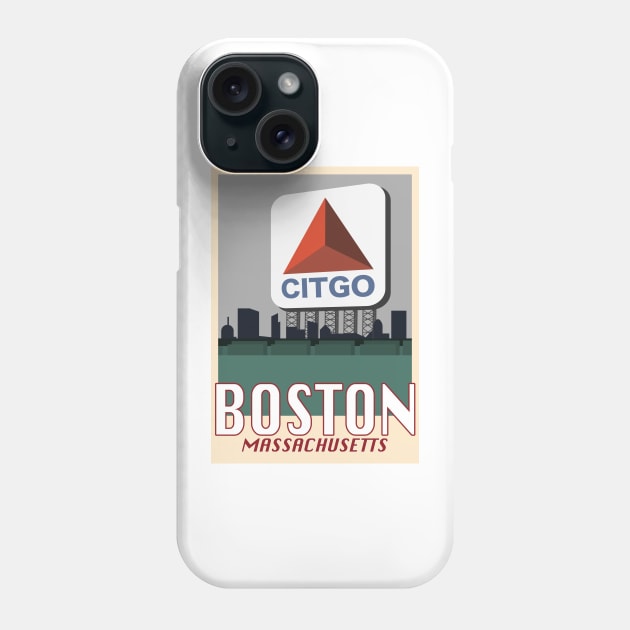 Boston Travel Poster 2 Phone Case by Rosemogo