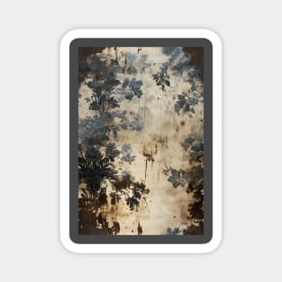 Abstract design of black leaves and vines Magnet