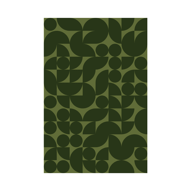 Leaf Colored Geometric Pattern - Shapes #10 by Trendy-Now