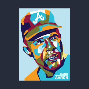 Popart Abstract Hank Aaron in WPAP T-Shirt