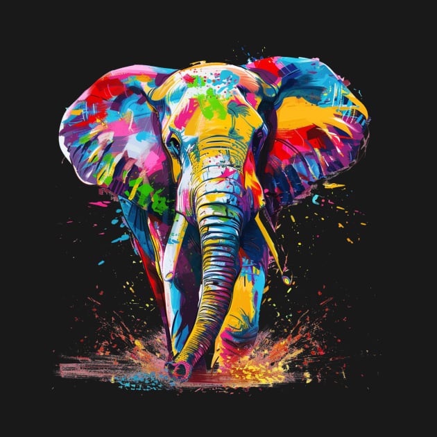 Elephant Colorful Art Design for Animals Love by karishmamakeia