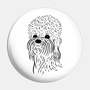 Dandie Dinmont Terrier (Black and White) Pin