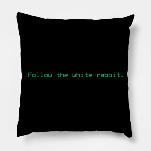 Follow the White Rabbit Pillow by Pop Centralists