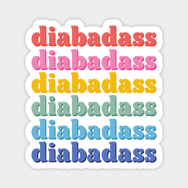 Diabadass Rainbow Repeat Magnet by DiabadassDesigns