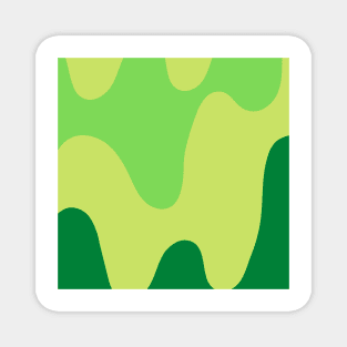 Abstract green swirl pattern Magnet