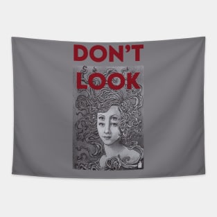 don't look , strange four eyed girl Tapestry