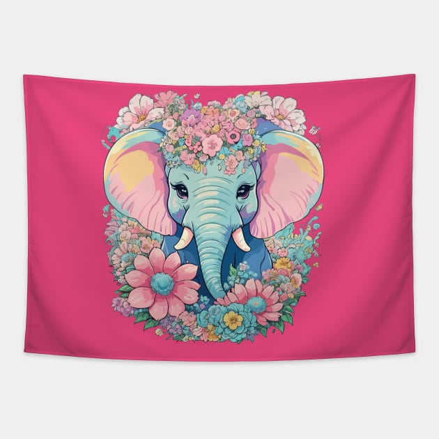 Cute Elephant Tapestry by Herv