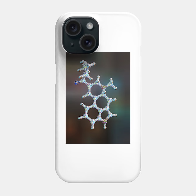 LSD drug molecule, illustration (C029/4527) Phone Case by SciencePhoto