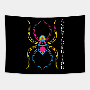 Asabikeshiinh (spider) Pansexual Pride Tapestry