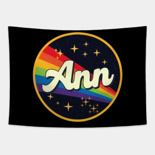 Ann // Rainbow In Space Vintage Style Tapestry