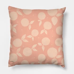 Tangerine pattern - cream and coral Pillow