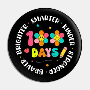 Smarter Kinder Stronger Brighter 100 Days Of School Teacher Pin