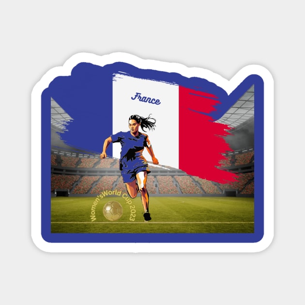 France T-Shirt, Unisex T-Shirt, Women’s World Cup, soccer t-shirts, football t-shirts, women’s football, French national football team Magnet by Clinsh Online 