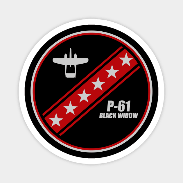 P-61 Black Widow Patch Magnet by Tailgunnerstudios