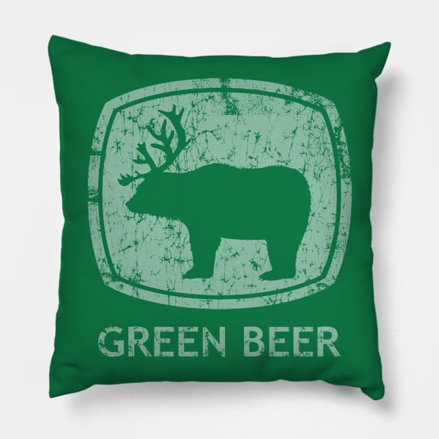 Green Beer St Patrick's Day Pillow by E